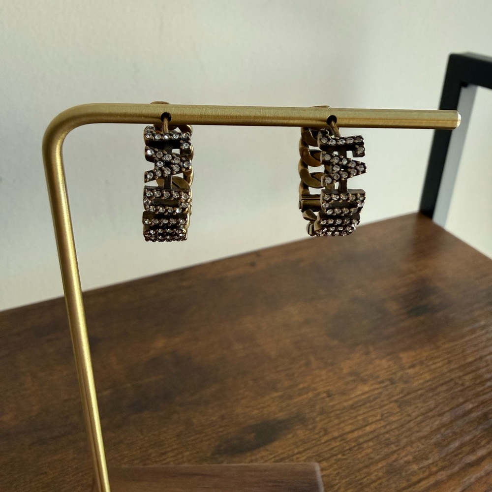 ✨SOLD✨Crystal J'Adior Huggie Earrings - Picture 4 of 7